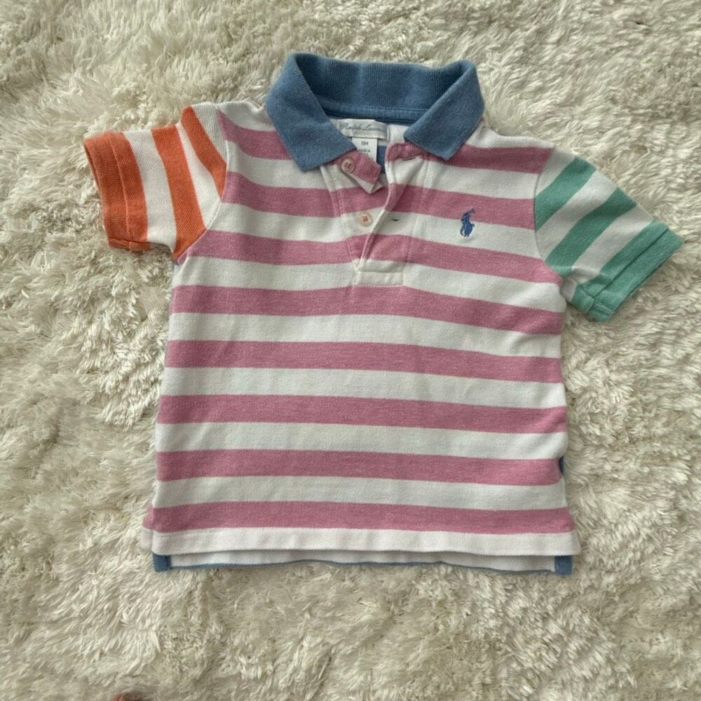 Ralph Lauren Kids Baby Stripe Multi-color Polo shirt 18M